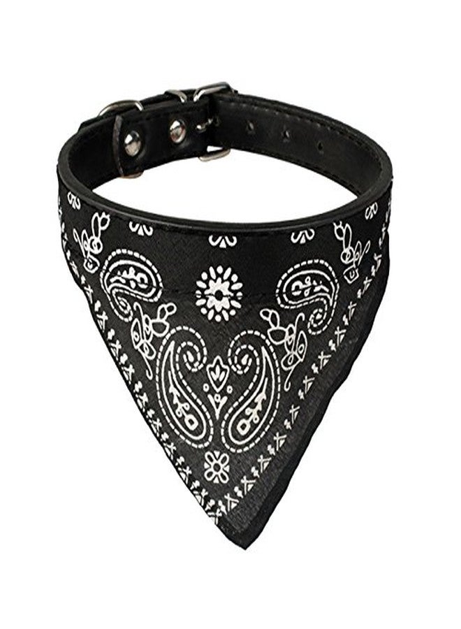 Sage Square Adjustable Scarf Cum Bandana Cum Neckerchief Collar Cum Neck Tie for Puppy/Cat/Kitten (Black) - Image 3